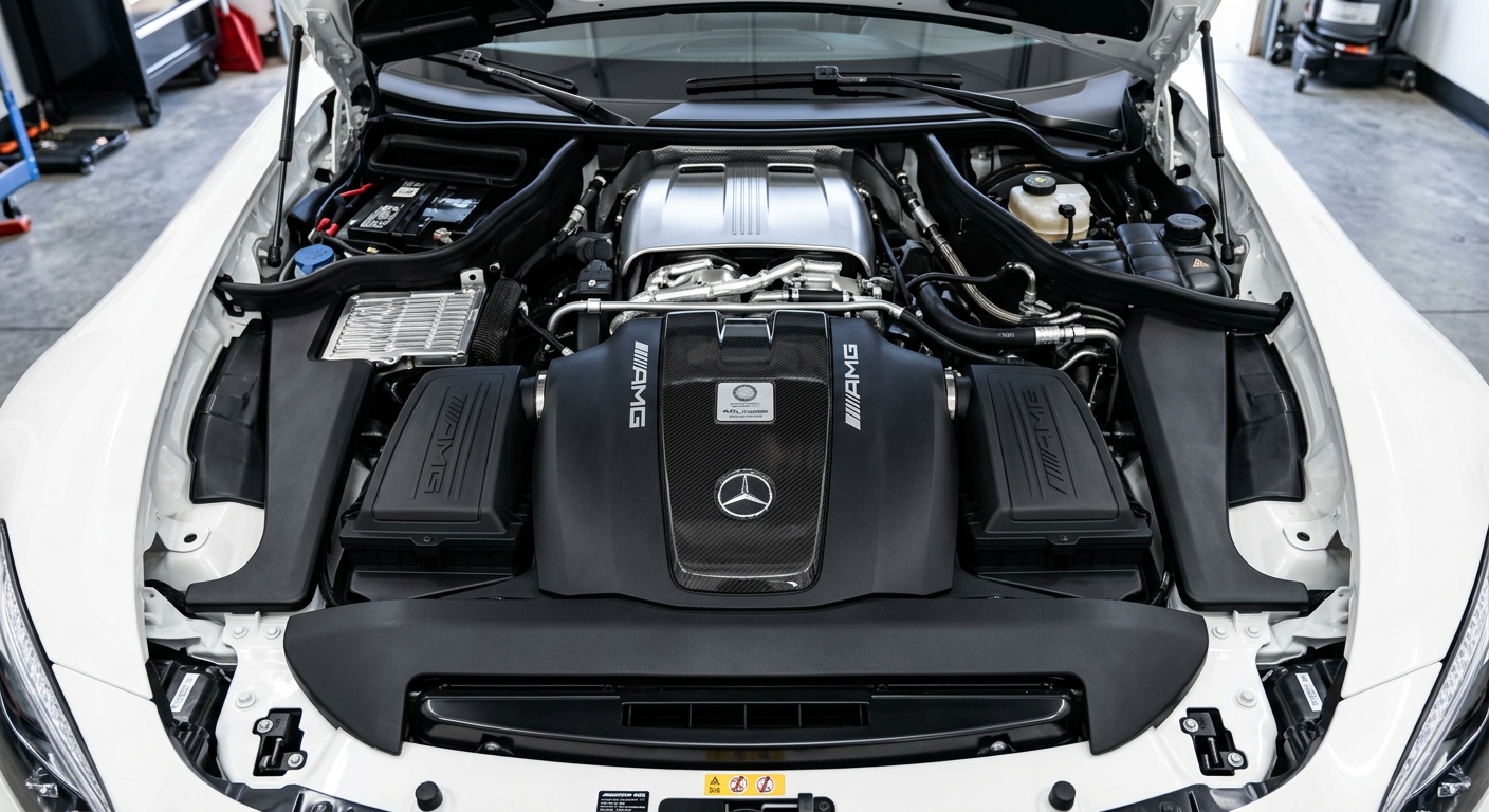 Clean and dressed engine bay